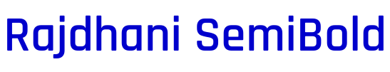 Rajdhani SemiBold 字体